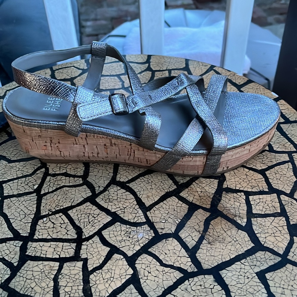 Eileen Fisher Array Cork Platform Women’s Sandals… - image 2
